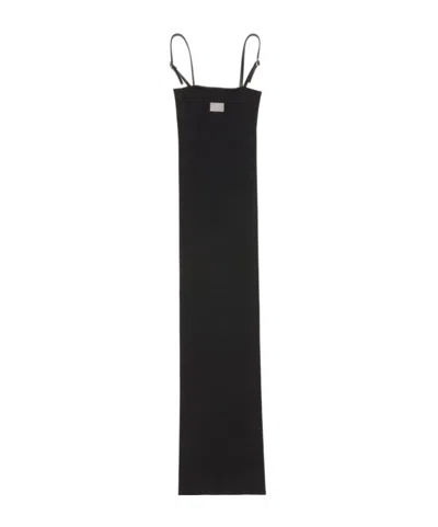 Acne Studios Strap Logo Dress In Black