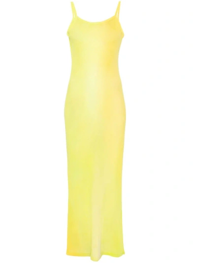 Acne Studios Slip Dress Women Yellow In Cotton