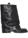 Acne Studios Slouch Calf Leather Boots In Black