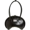 Acne Studios Small Bowlina Leather Shoulder Bag In Black