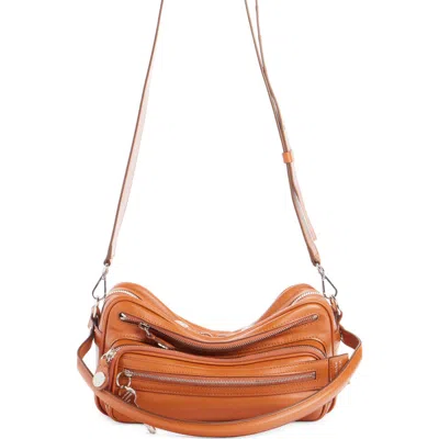 Acne Studios Small Camero Leather Shoulder Bag In Orange