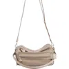 Acne Studios Small Camero Leather Shoulder Bag In Neutral