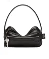 Acne Studios Small Camero Leather Shoulder Bag In Black