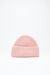 Acne Studios Small Face Logo Beanie In Pink
