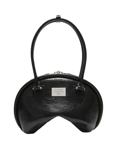 Acne Studios Small Handbag With Rounded Silhouette In Black