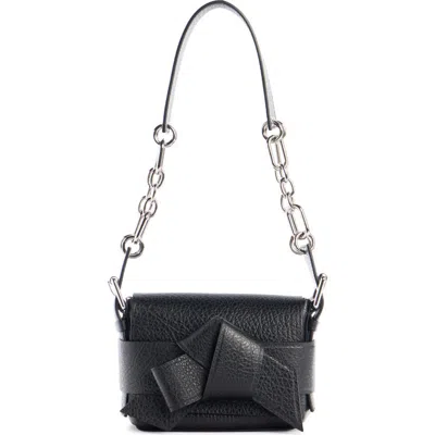 Acne Studios Small Musubi Chain Leather Shoulder Bag In Black