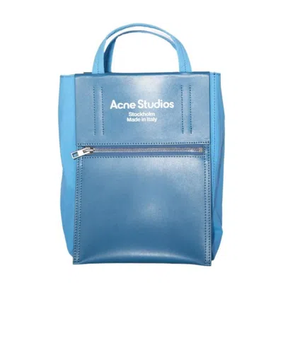 Acne Studios Small Papery Baker Tote Bag In Blue