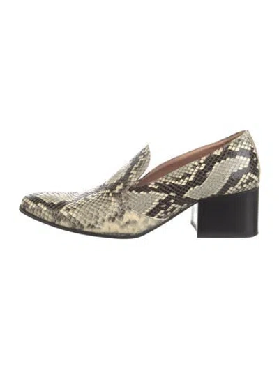 Pre-owned Acne Studios Snakeskin Animal Print Pumps In Black/grey