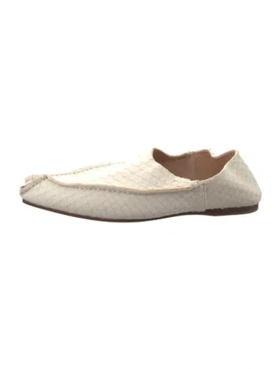 Pre-owned Acne Studios Snakeskin Ballet Flats In Neutral