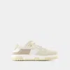 Acne Studios + Net Sustain Suede-trimmed Perforated Cracked-leather Sneakers In White