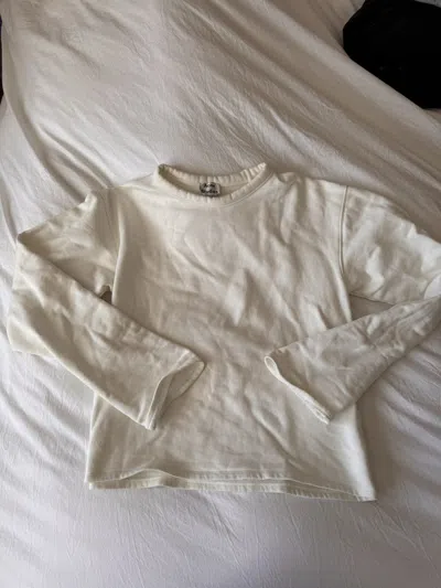 Pre-owned Acne Studios Snow White Acne Fleece Sweatshirt