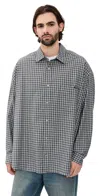 Acne Studios Checked Button-up Shirt In Black