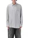 Acne Studios Soffia Stripe Shirt In Gray