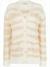 Acne Studios Soft Knit Cardigan With V-neck And Relaxed Fit In Neutral