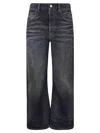 Acne Studios Blue Super Baggy Jeans In Black