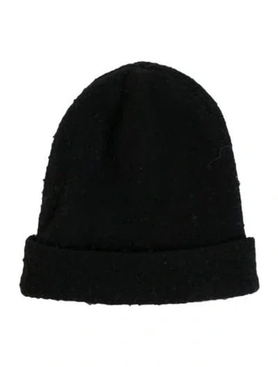 Pre-owned Acne Studios Solid Beanie In Black