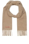 Acne Studios Solid Scarf In Oatmeal Melange