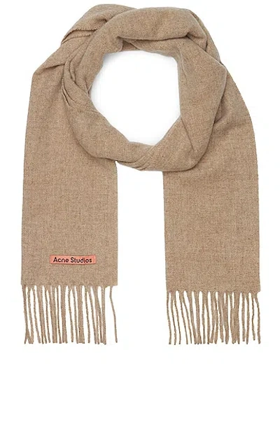 Acne Studios Solid Scarf In Oatmeal Melange