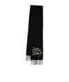 Acne Studios Solid Winter Logo Scarf In Black