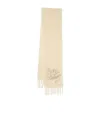 Acne Studios Solid Winter Logo Scarf In Neutral
