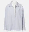 Acne Studios Womens Blue White Layered Striped Cotton-poplin Shirt In Blue