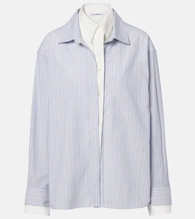 ACNE STUDIOS SOUBLERA PINSTRIPE COTTON POPLIN SHIRT