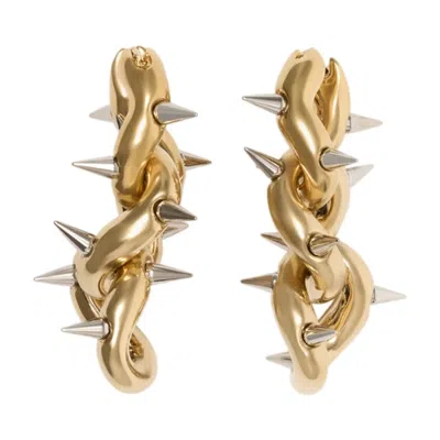 Acne Studios Spike Earrings In Gold