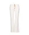 Acne Studios Spliced Leather Trousers In White