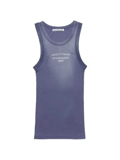 Acne Studios Spray Logo Tank Top In Multi