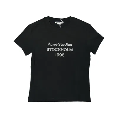 Acne Studios Sprayed 1996 Logo T-shirts Faded Black In Women S/ Men Xs