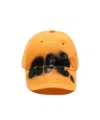 Acne Studios Sprayed Graphic Cap In Orange