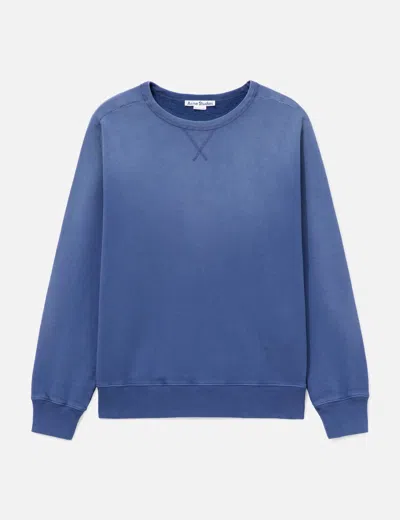 Acne Studios Logo Crew-neck Sweatshirt In Blue