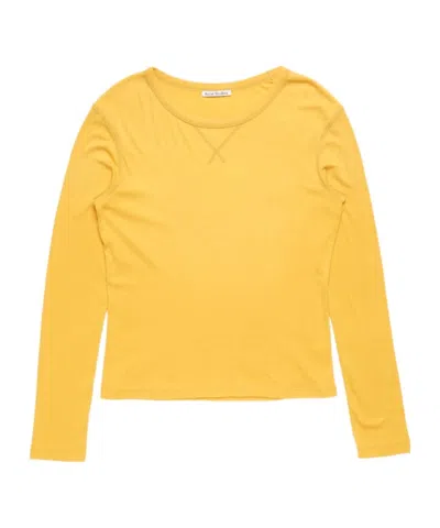 Acne Studios Sprayed Logo T-shirt In Yellow