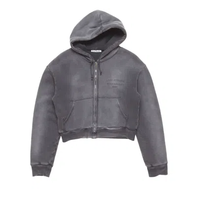 Pre-owned Acne Studios Sprayed Zip Hoodie 'faded Black' | Men's Size M