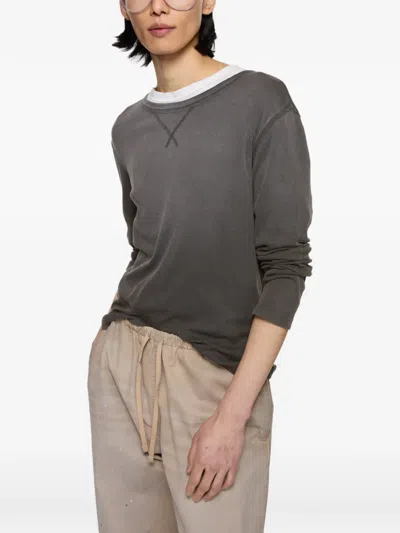 Acne Studios Sprayed-logo T-shirt In Grey
