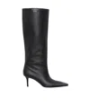 Acne Studios Stivali In Pelle Con Punta Affusolata In Black