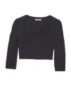 Acne Studios Square-neck Cropped Blouse In Black
