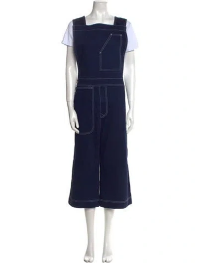 Pre-owned Acne Studios Square Neckline Jumpsuit In Blue