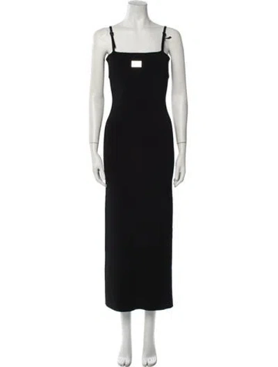 Pre-owned Acne Studios Square Neckline Long Dress In Black