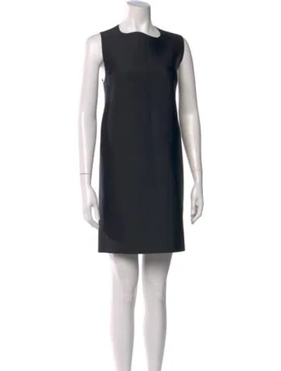 Pre-owned Acne Studios Square Neckline Mini Dress In Black