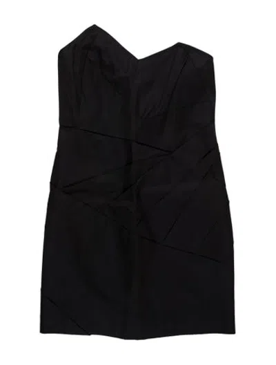 Pre-owned Acne Studios Square Neckline Mini Dress In Black