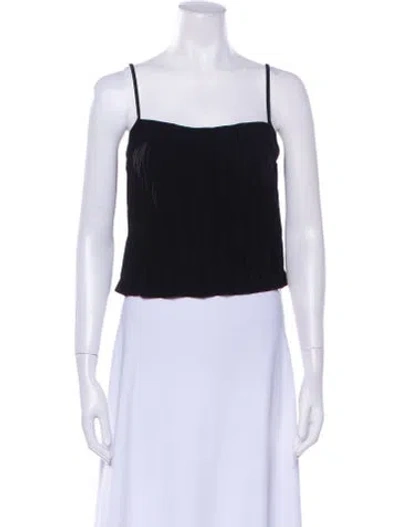 Pre-owned Acne Studios Square Neckline Sleeveless Crop Top In Black