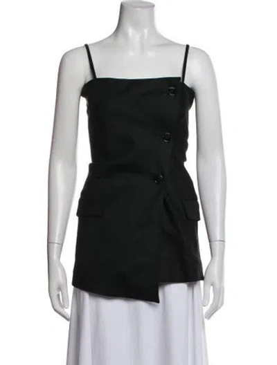 Pre-owned Acne Studios Square Neckline Sleeveless Top In Black