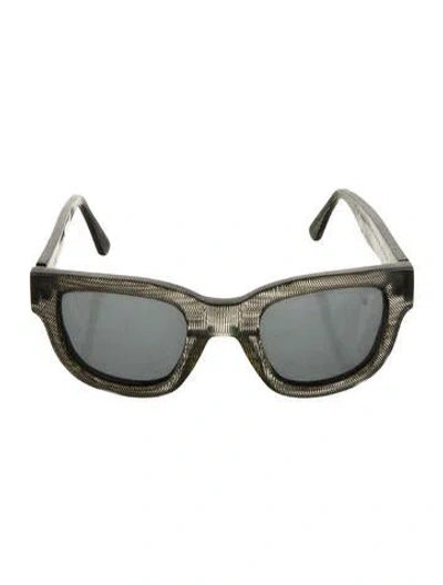 Pre-owned Acne Studios Square Tinted Sunglasses In Black
