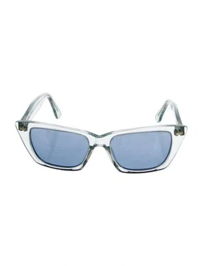 Pre-owned Acne Studios Square Tinted Sunglasses In Blue
