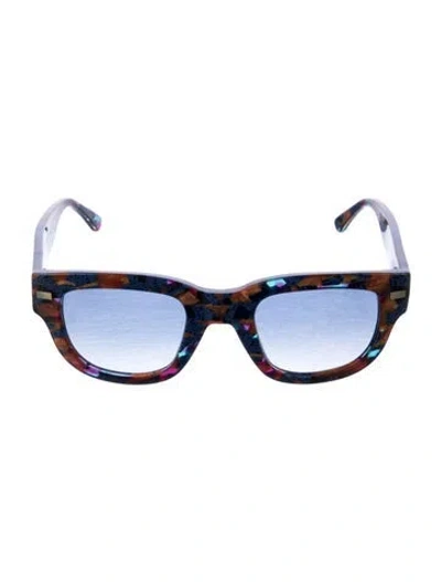 Pre-owned Acne Studios Square Tinted Sunglasses In Blue
