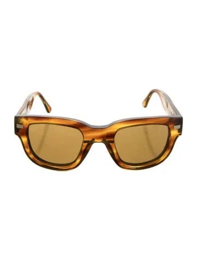 Pre-owned Acne Studios Square Tinted Sunglasses In Brown