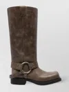 Acne Studios Square Toe Knee-high Leather Boots
