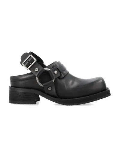 Acne Studios Black Buckle Loafers In 900 Black