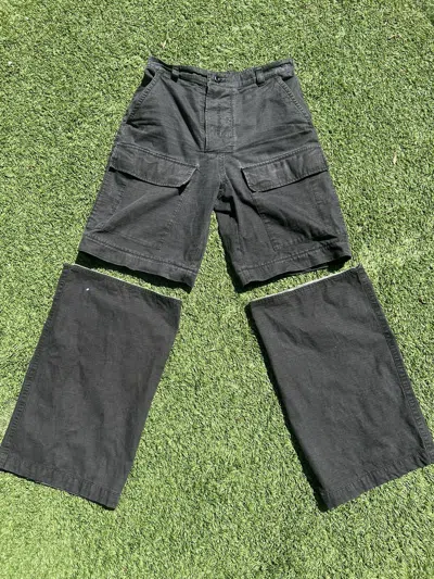 Pre-owned Acne Studios Ss23 Convertible Cargo Pants In Black